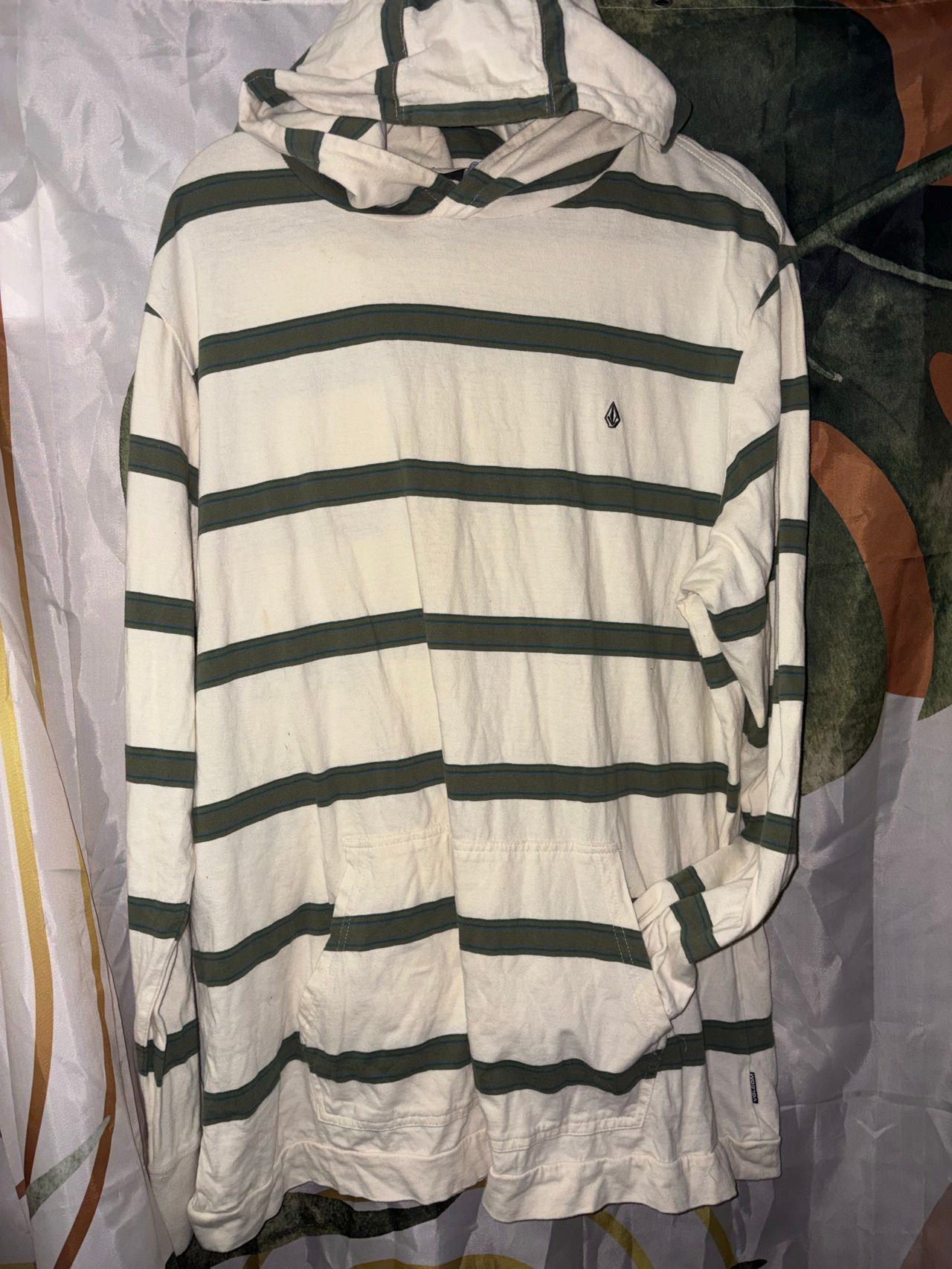 Volcom Striped Pullover Hoodie XXL
