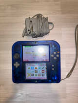 Nintendo 2DS Crystal Blue Transparent Tested Working With charger - Image 1