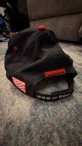 Cook Out Retro Chalk Texture Baseball Cap Red/Gray - Image 2
