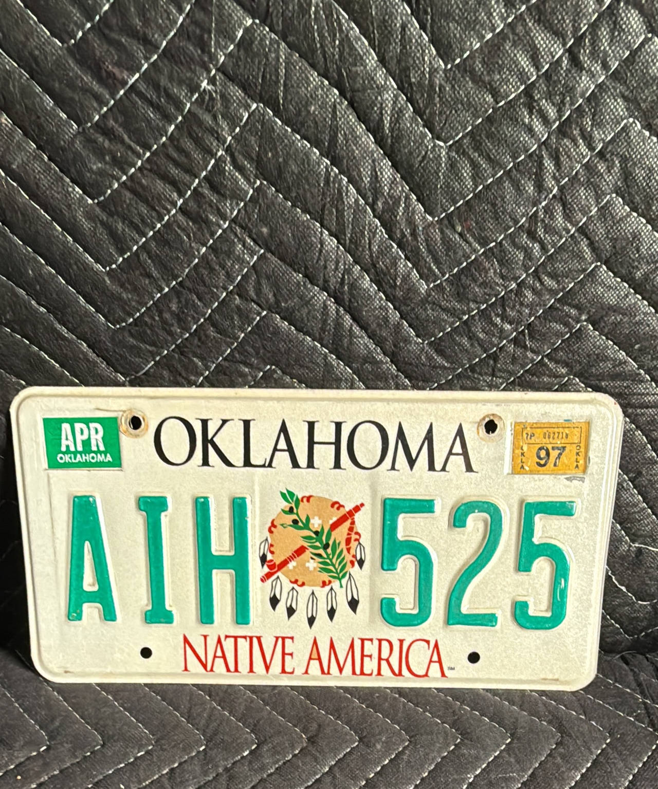 1997 Oklahoma Native America License Plate
