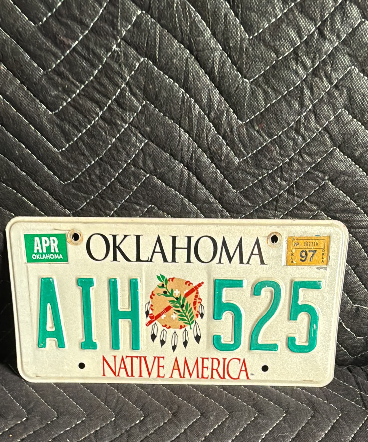 1997 Oklahoma Native America License Plate