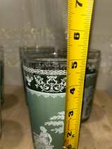 Wedgewood Sage Green Jasperware Grecian Helenic Style Glasses - Image 6