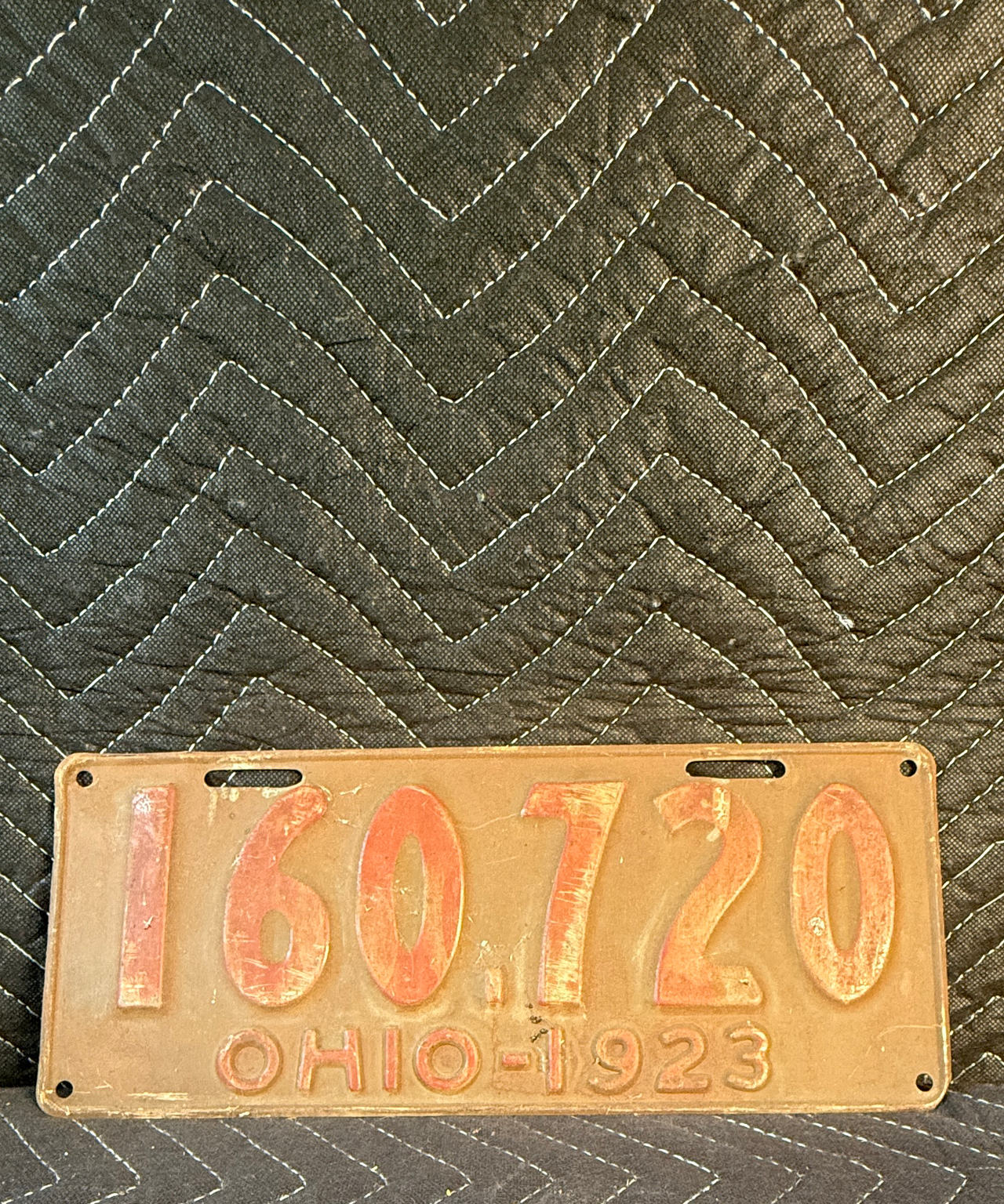 1923 Ohio License Plate