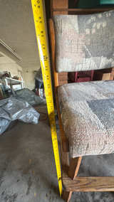 Vintage Upholstered Swivel Bar Stools - Image 2