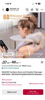 KNQZE Neck Massager with Heat 4D Shiatsu - Image 5