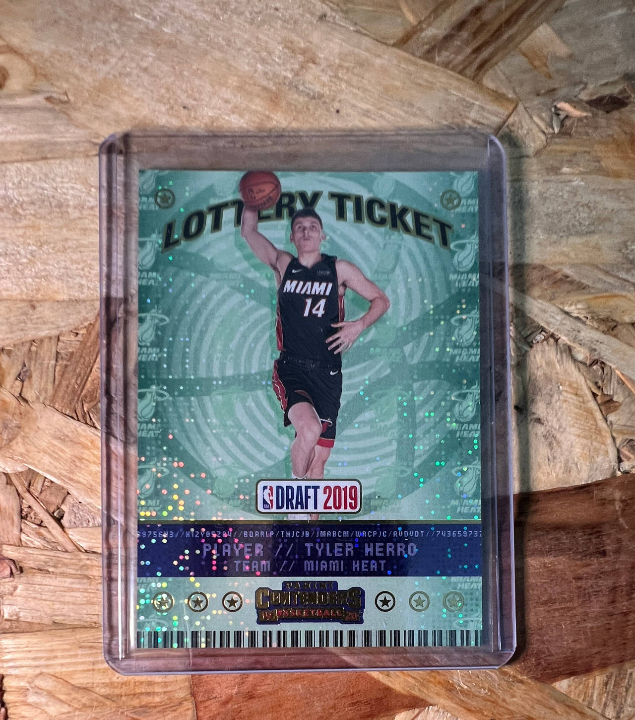 2019-20 Panini Contenders Optic Tyler Herro Lottery Ticket Green Pulsar #7