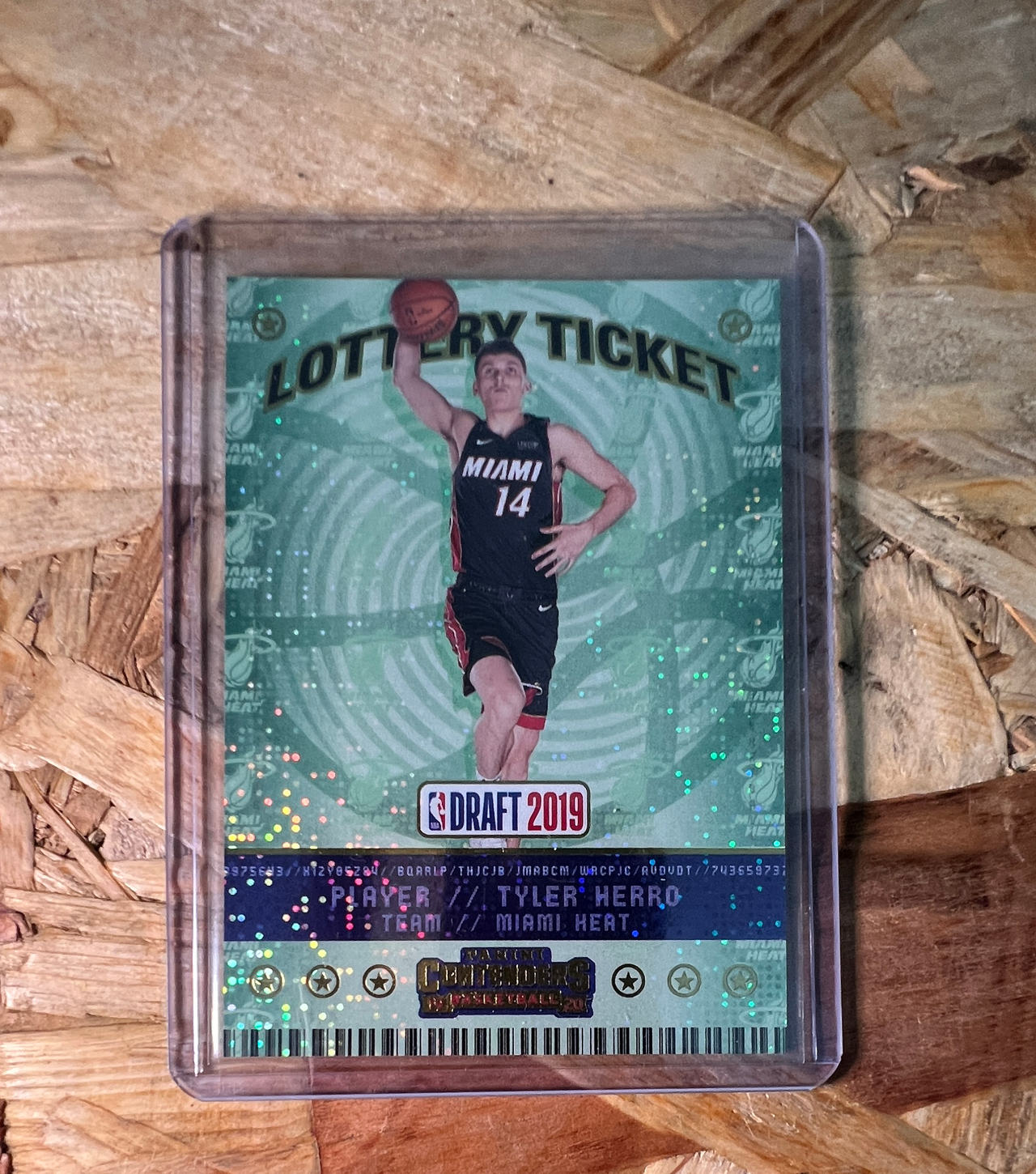 2019-20 Panini Contenders Optic Tyler Herro Lottery Ticket Green Pulsar #7