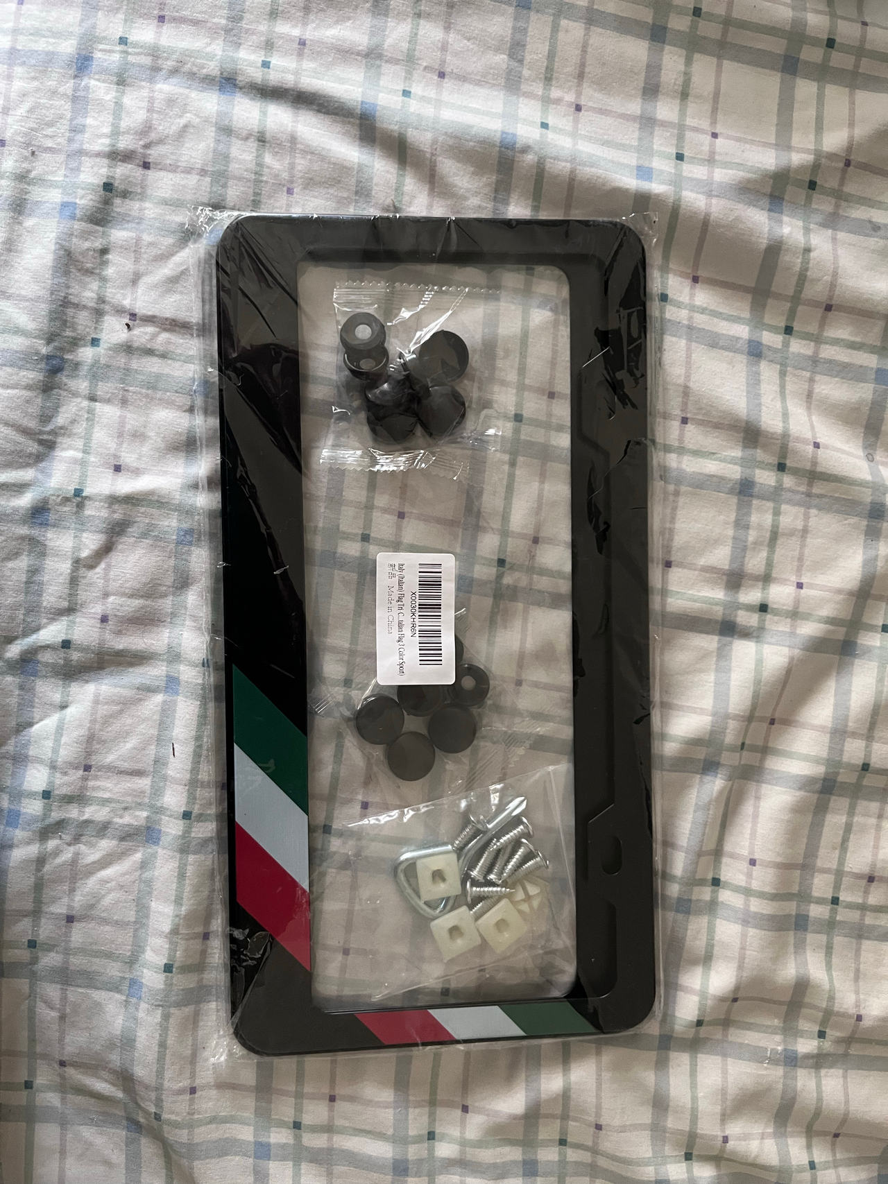 Italian Flag License Plate Frame