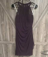 David's Bridal Chiffon Halter Cocktail Dress Size 2 - Image 1
