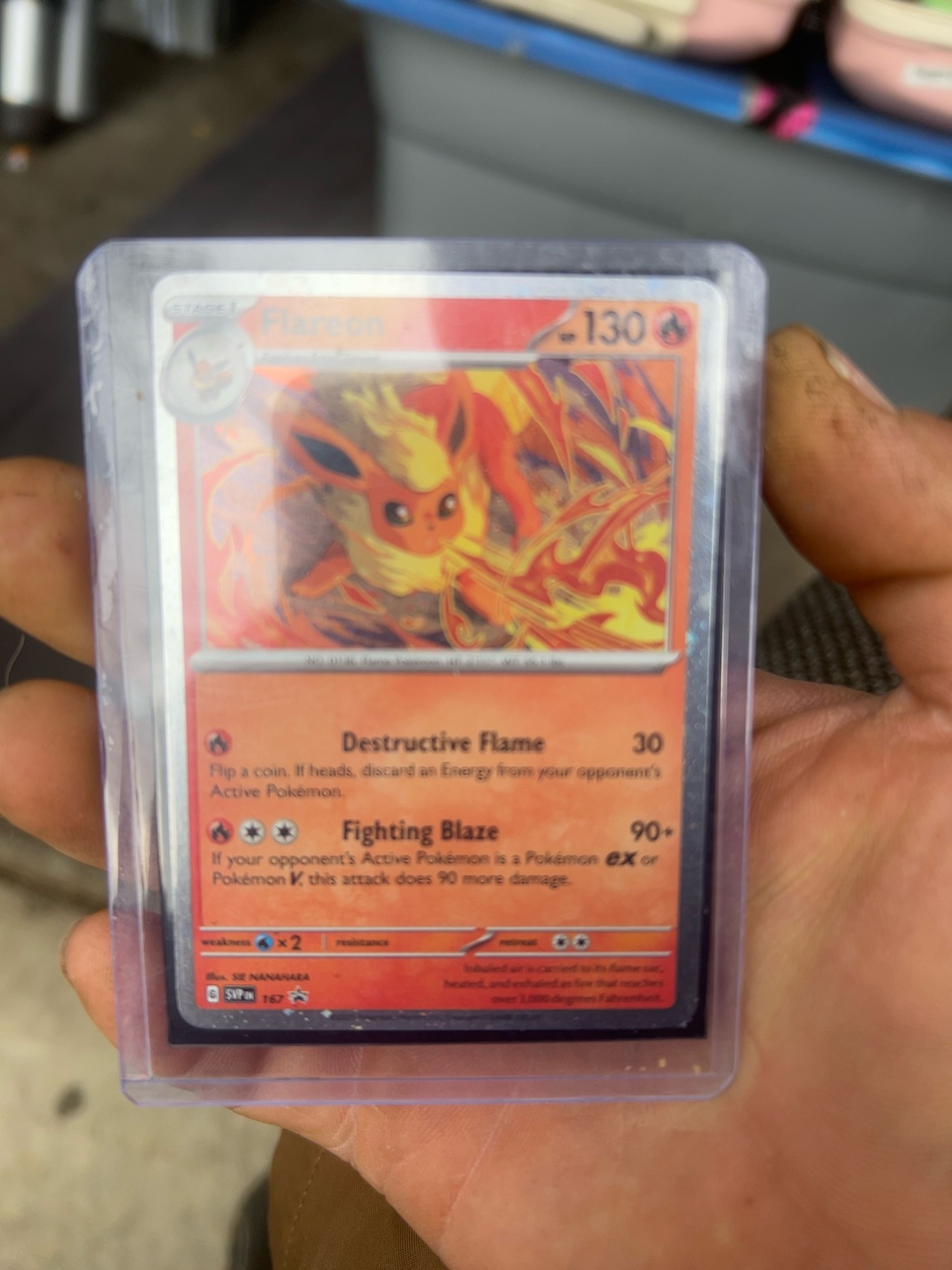 Pokemon Flareon #167 Cosmos Foil Black Star Promo Card