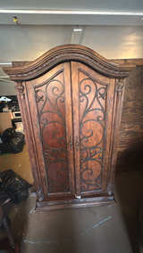Ornate Wooden Armoire - Image 2