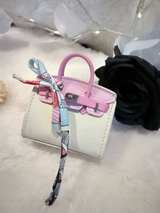 Miniature/micro Leather handmade Birkin inspired Handbag – tiny Purse  - Image 1