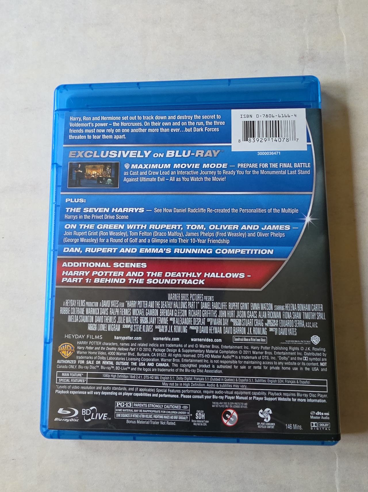 Harry Potter and the Deathly Hallows Part 1 Blu-ray