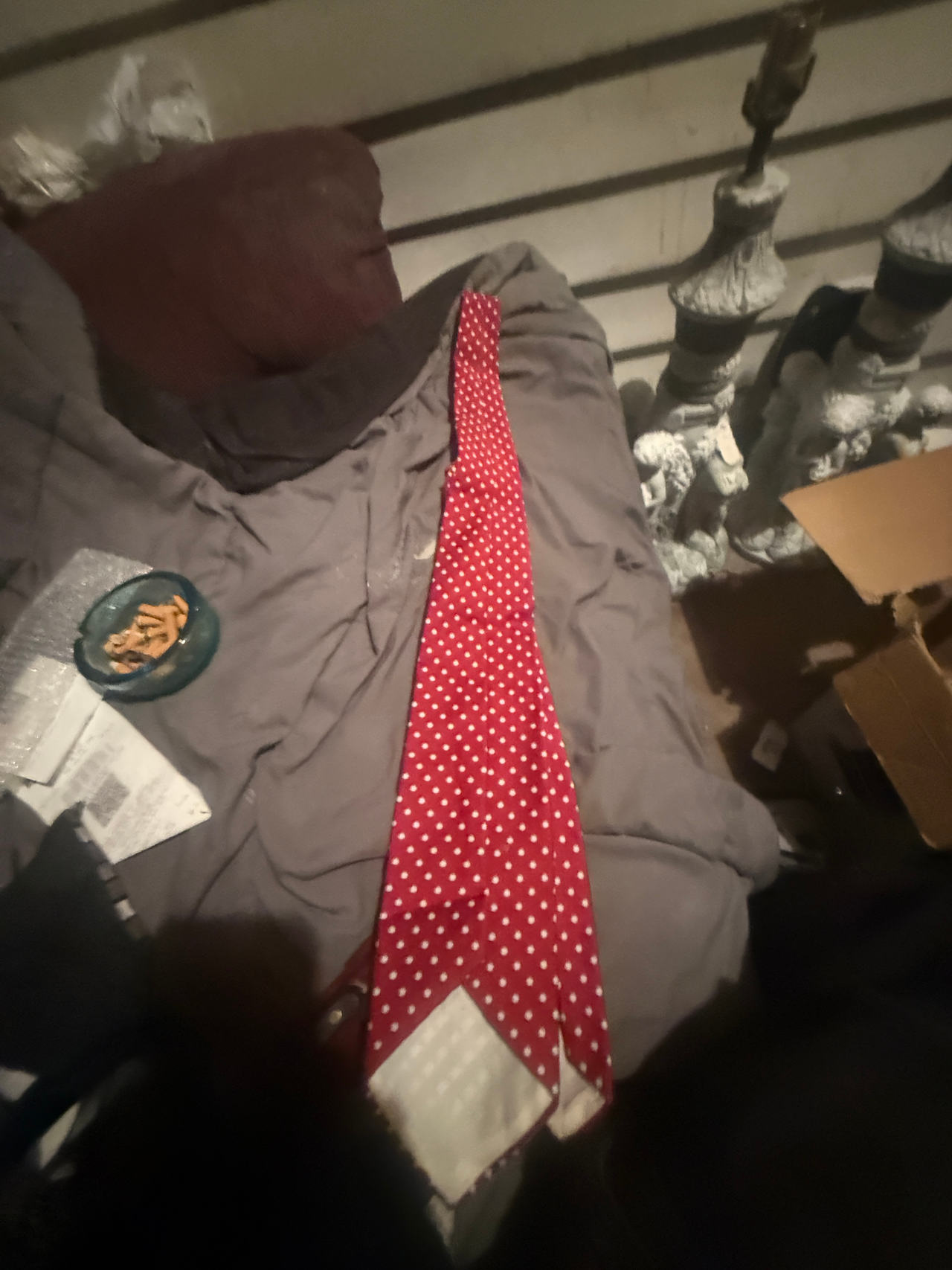 Red and White Polka Dot Necktie