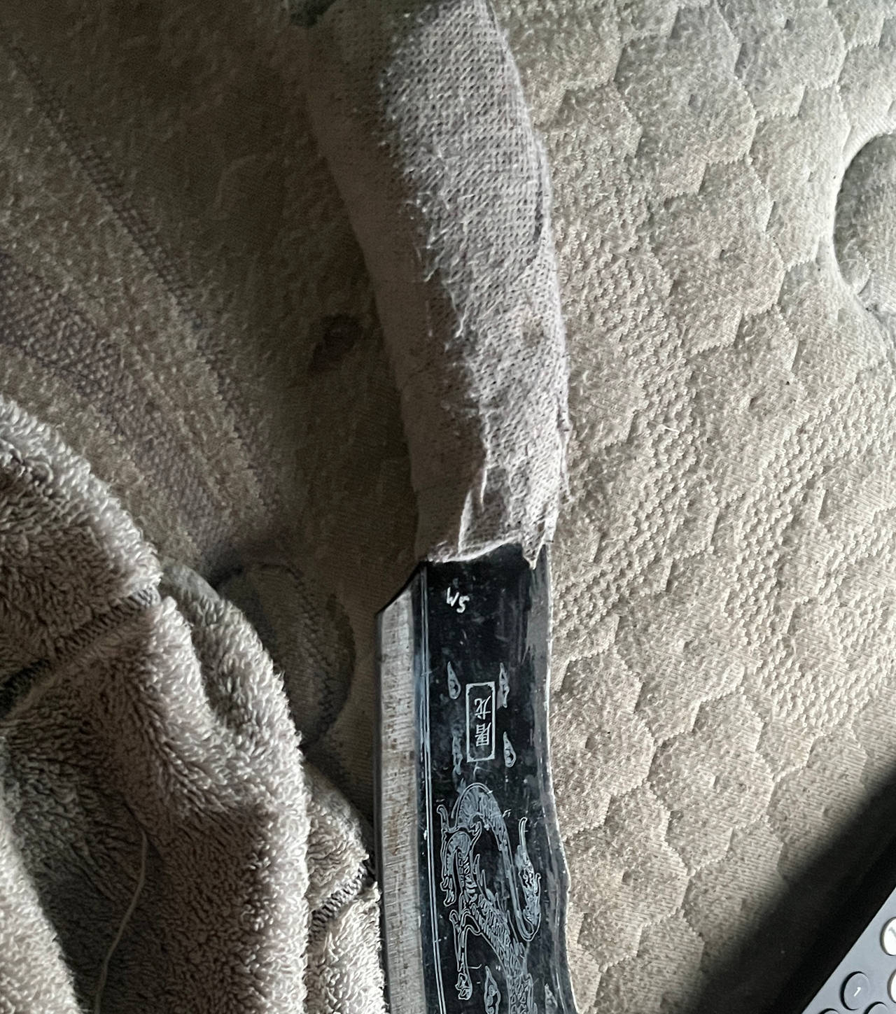 Dragon Etched Fantasy Cleaver Knife