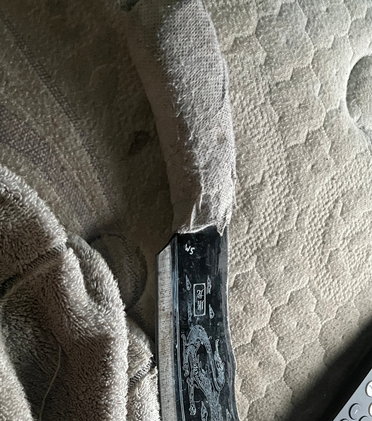 Dragon Etched Fantasy Cleaver Knife