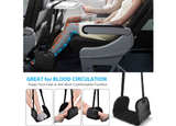 Airplane Footrest 2-Pack Premium Airplane Travel Foot Hammock For Travel Black - Image 5