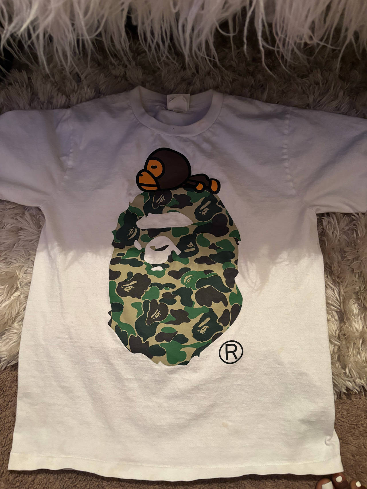A Bathing Ape BAPE x Baby Milo Camo Ape Head T-Shirt