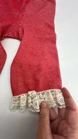 Baby Girl Red Polka Dot Lace Leggings size 12/14
Hole on seam in back as picture - Image 2