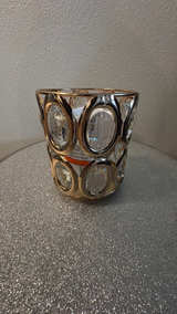 Gold Crystal Beaded Candle Holders - Image 7