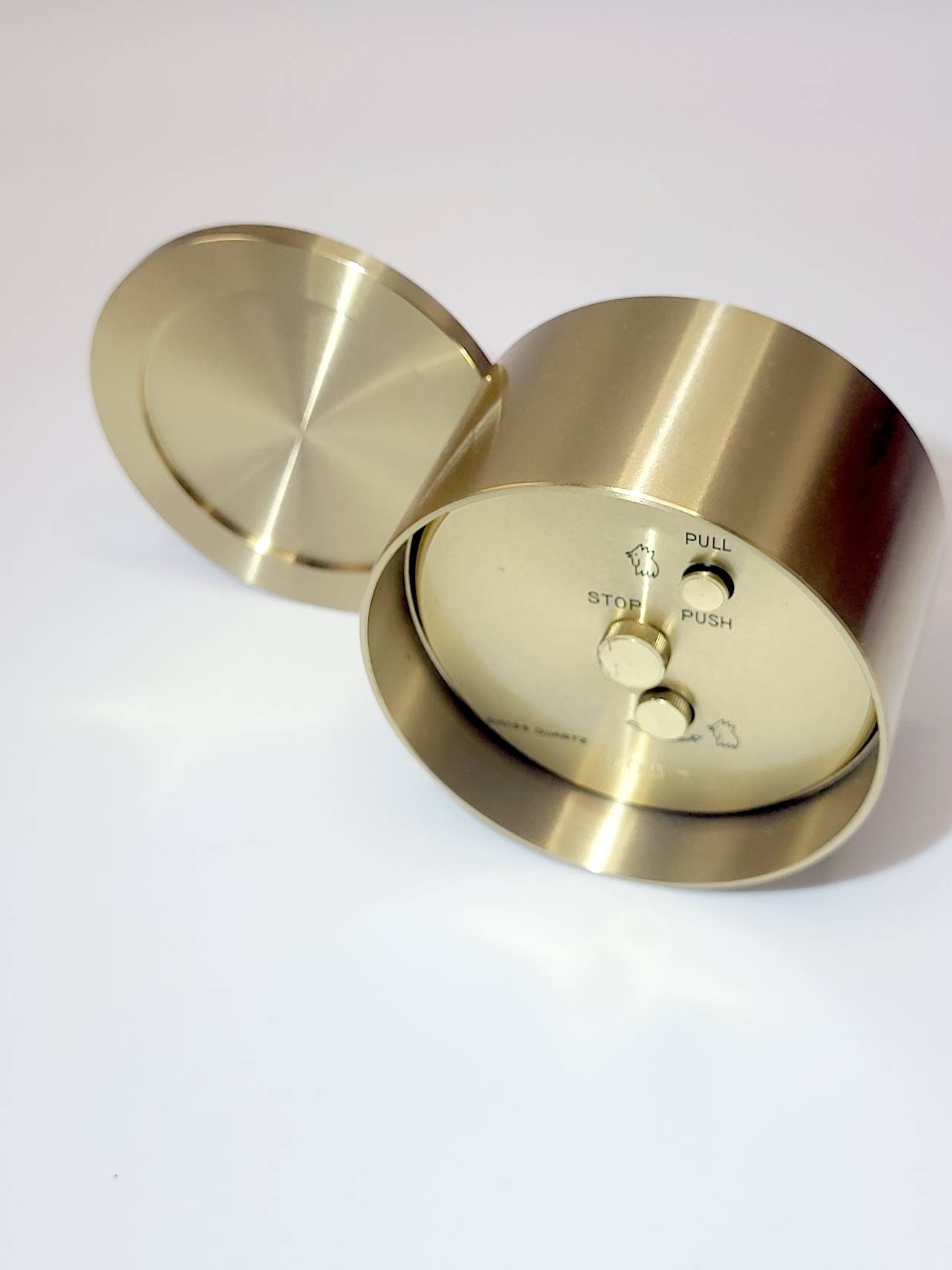 Tiffany & Co. Brass Swivel Desk Clock