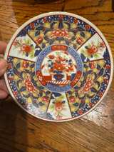 Vintage Japanese Imari Porcelain Phoenix & Pagoda Plates - Set of 3 - Image 3