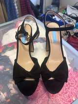 Draper James Paloma Suede Knotted Block Heels NWOT - Image 1
