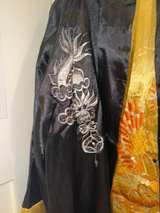 Japanese Embroidered Reversible Kimono Robe - Image 3