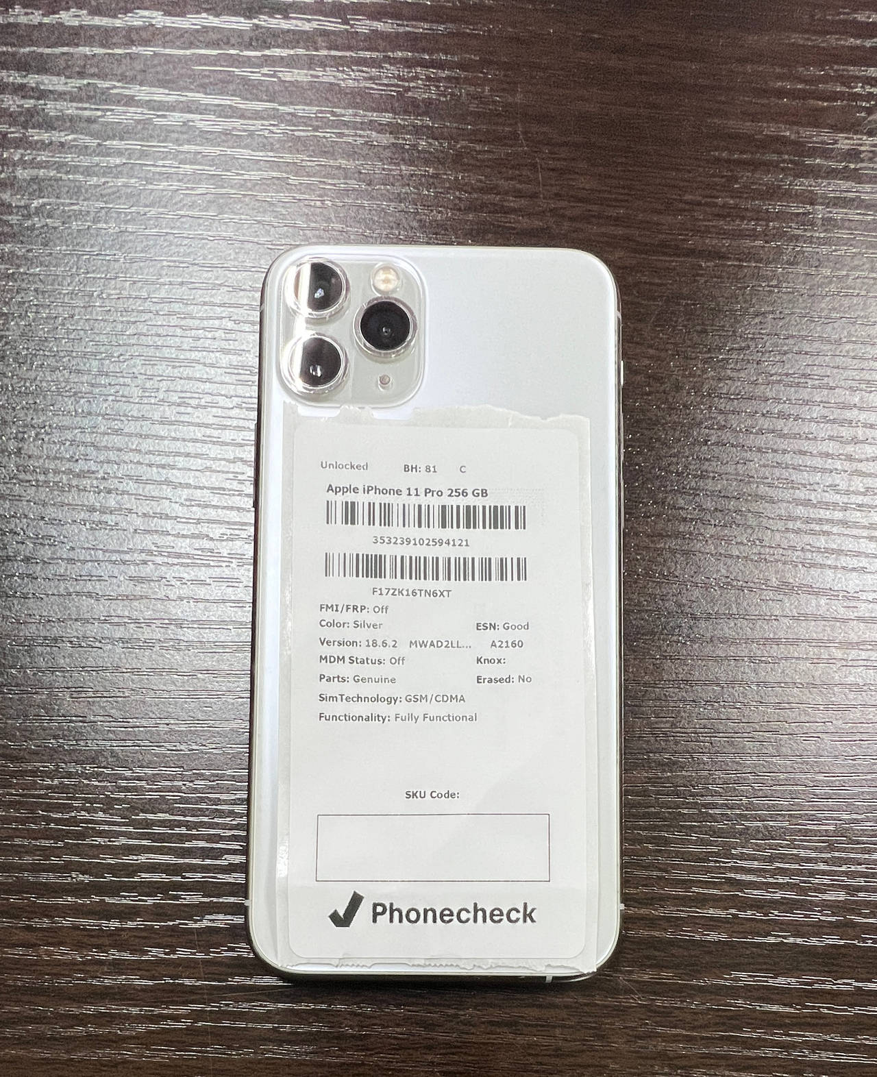 Apple iPhone 11 Pro 256GB Silver