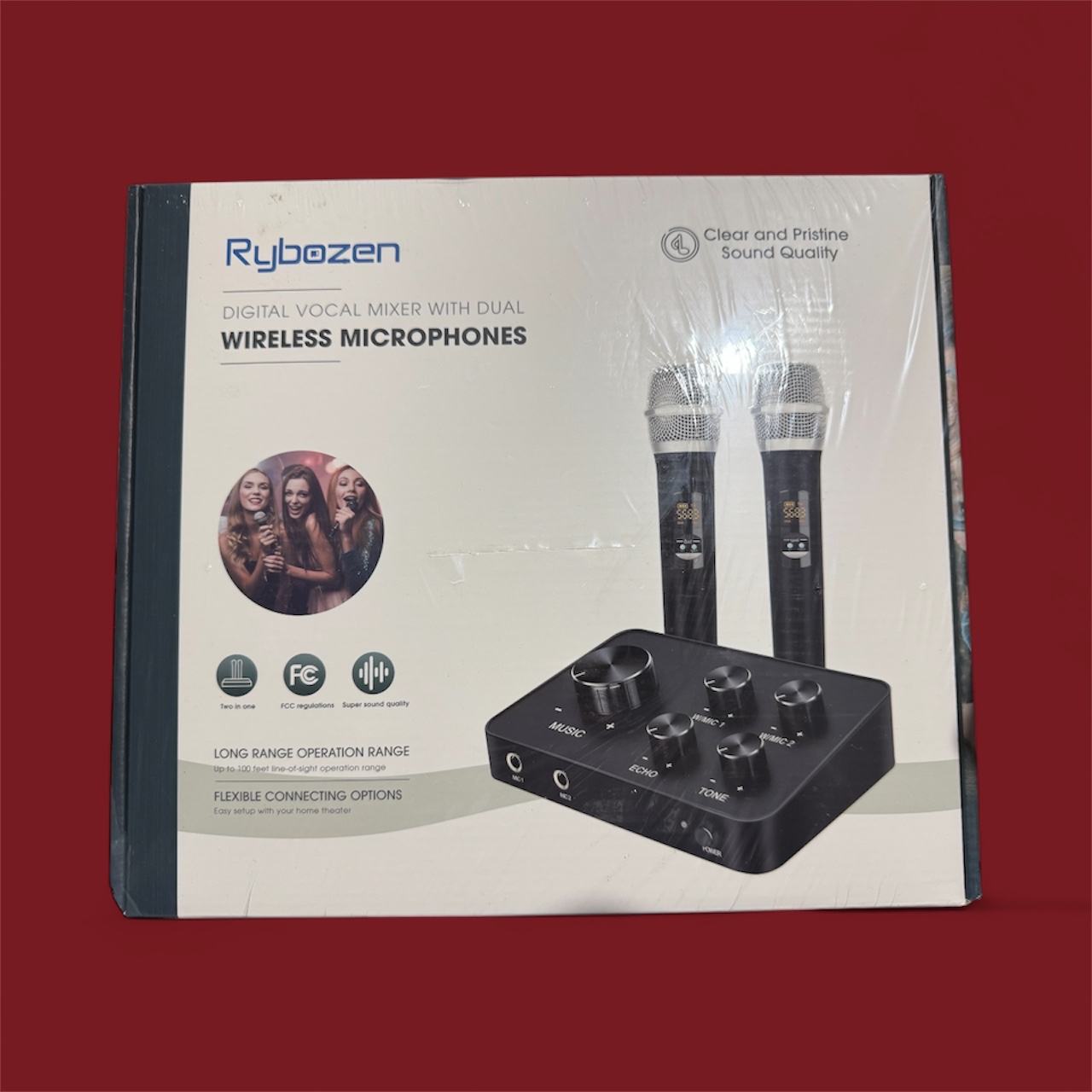 Rybozen Digital Vocal Mixer with Dual Wireless Microphones