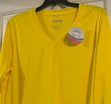 Women's Yellow UV Protection Long Sleeve V-Neck Shirt - Image 1