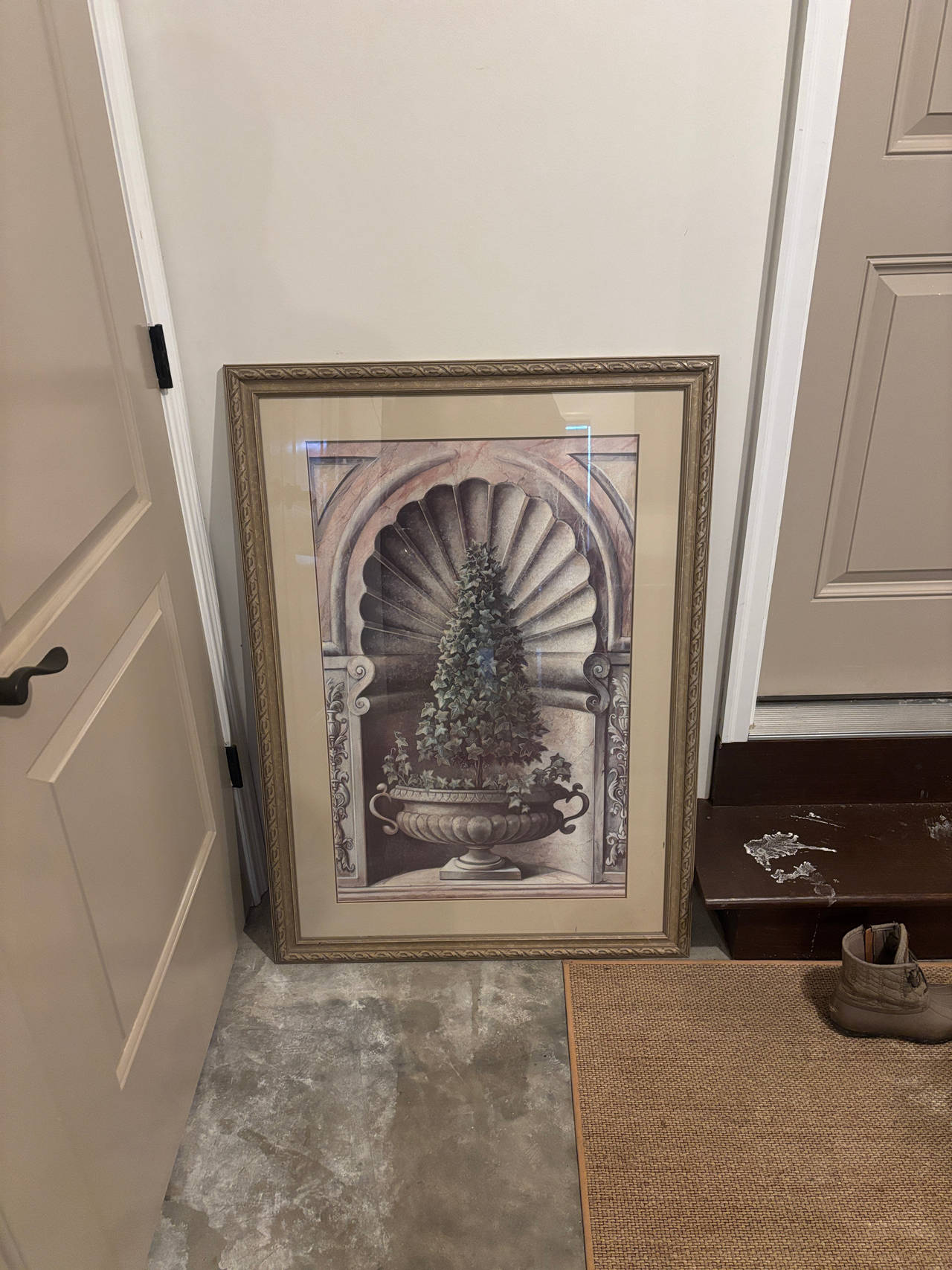 Framed Topiary in Urn Art Print