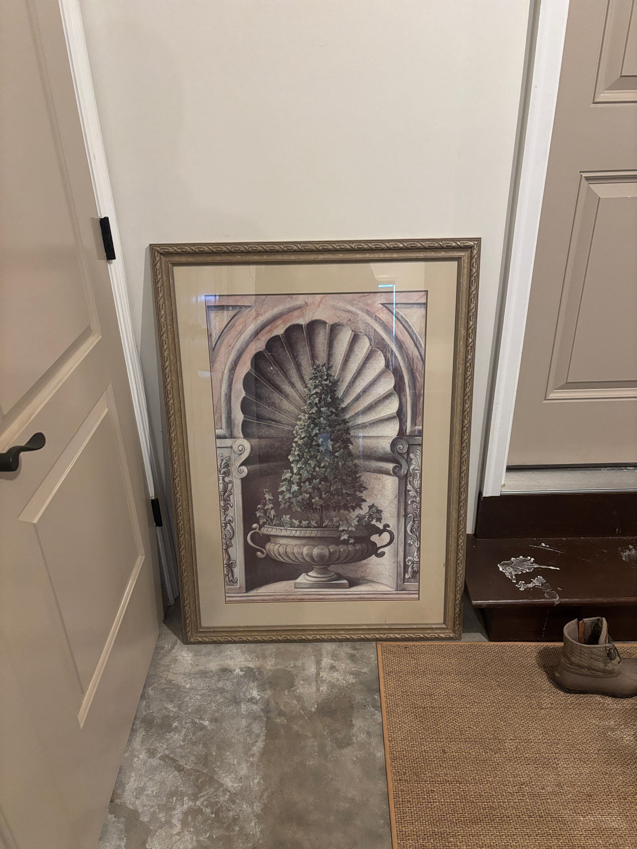 Framed Topiary in Urn Art Print