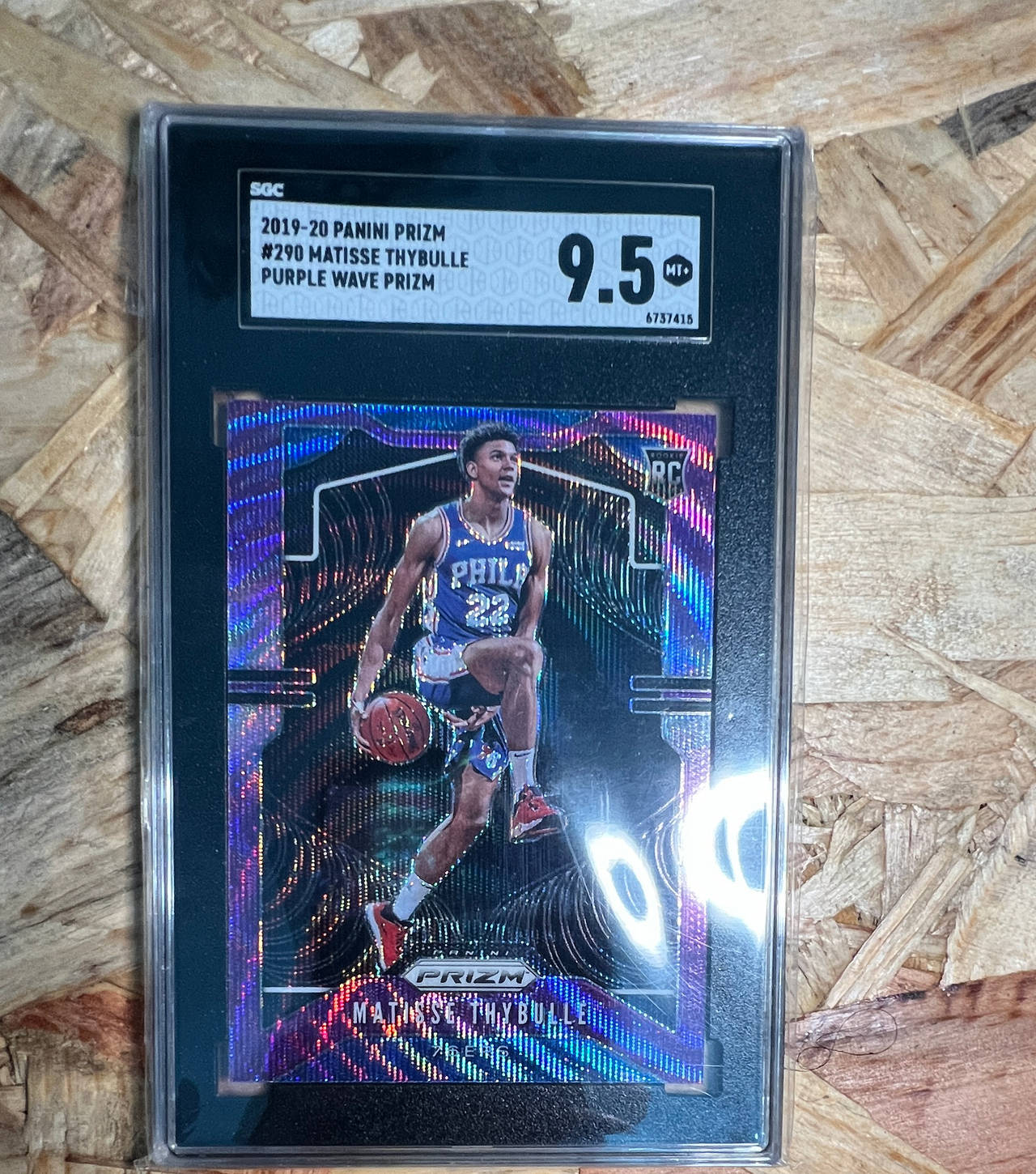 2019-20 Panini Prizm Matisse Thybulle Purple Wave Prizm #290 SGC 9.5
