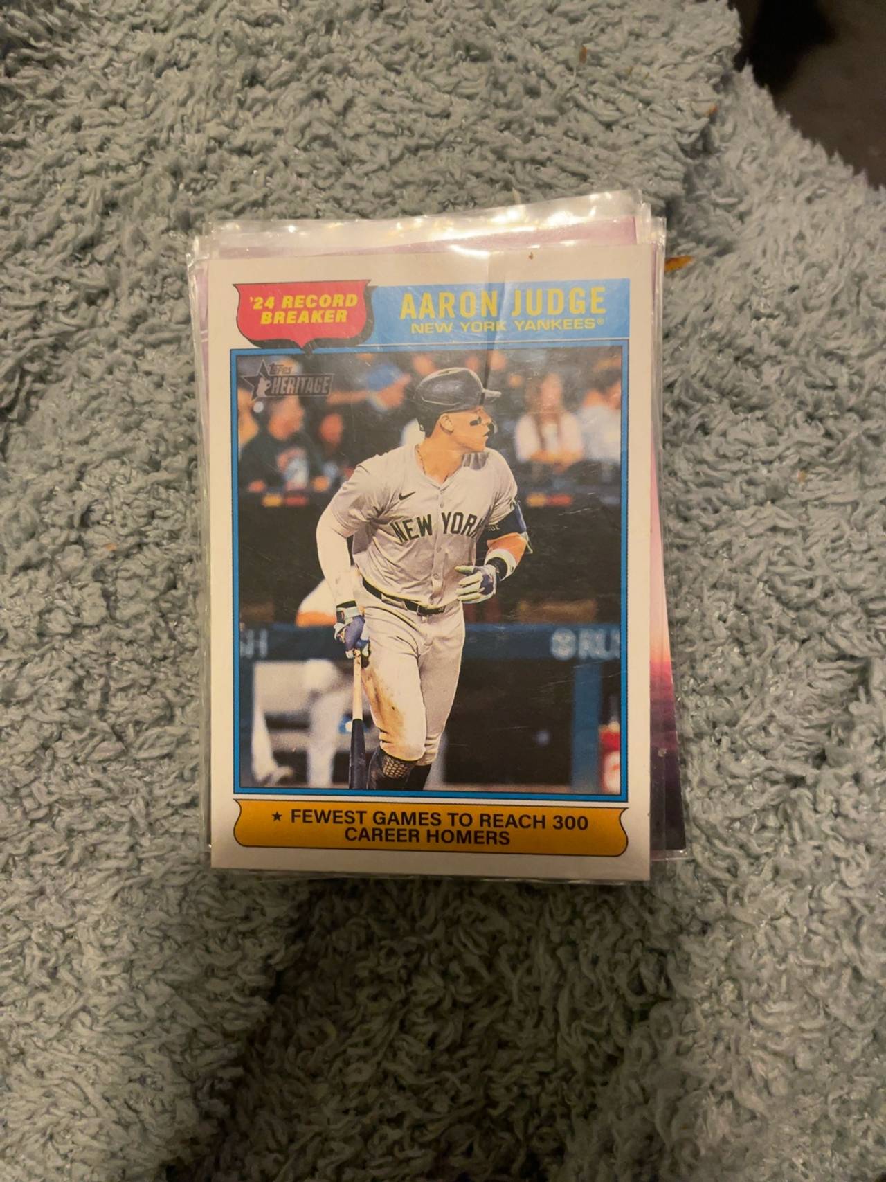 Topps Heritage 2025 Aaron Judge #3 Record Breaker Light Blue