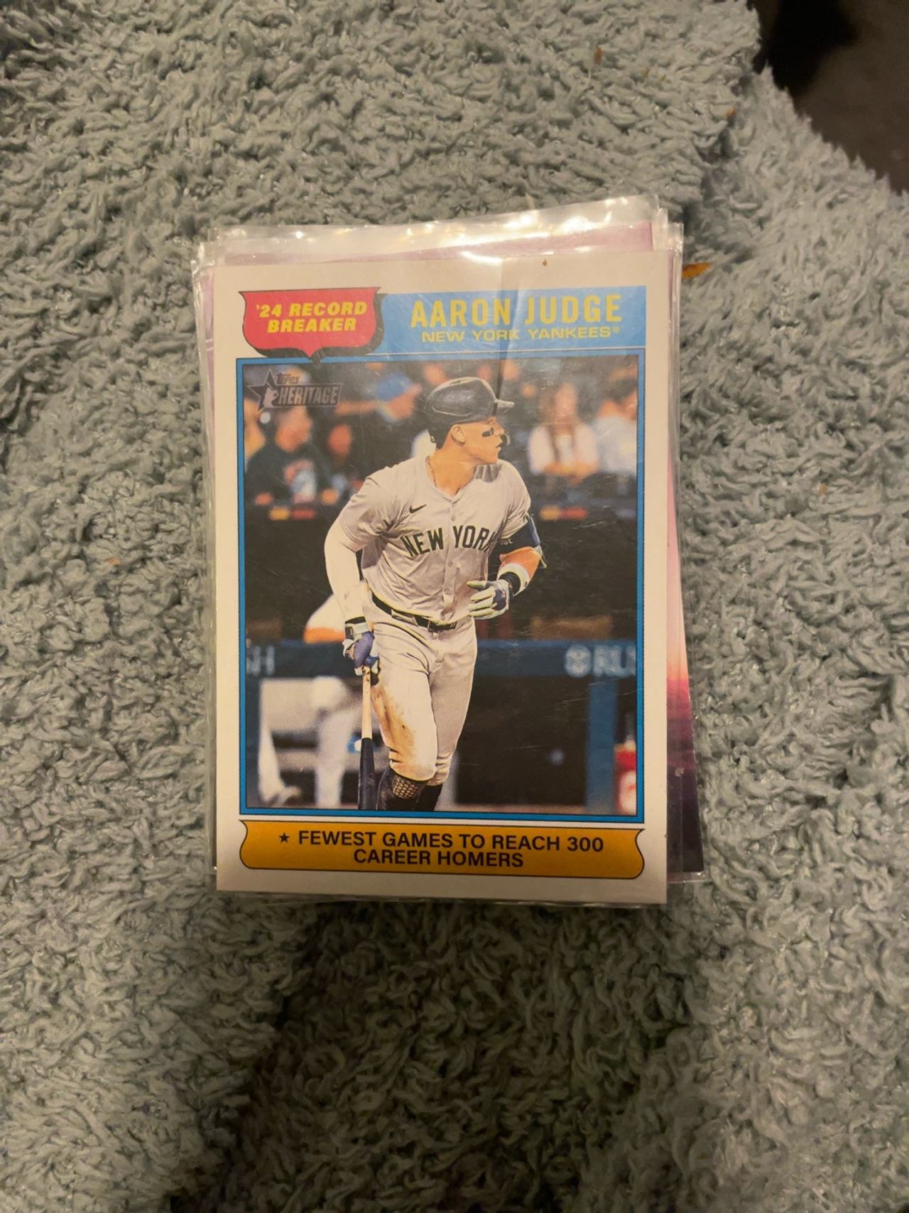 Topps Heritage 2025 Aaron Judge #3 Record Breaker Light Blue