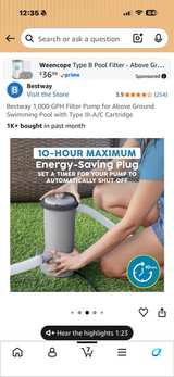 Bestway Flowclear 330 GPH Filter Pump - Image 3