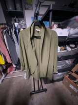 Gilli Olive Green Draped Neck Blazer Size Large Women’s - Image 1