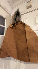 Carhartt Blanket Lined Work Chore Jacket Brown Traditional Duck 6BLC Hood 48R - Image 4