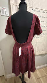 Roxy Plunge Back Dress Red - Image 2