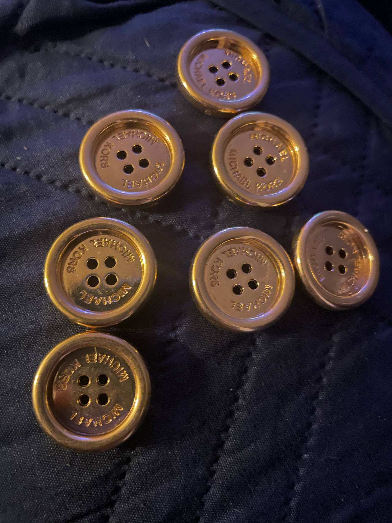 Michael Kors bronze Logo Buttons