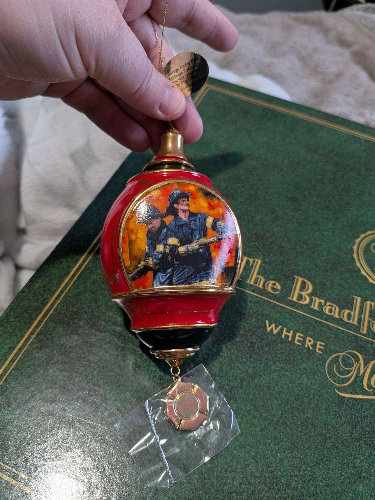 The Bradford Exchange Heroes of the Flame Firefighter Ornament