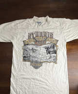 Vintage 1990 Harley-Davidson Sturgis 3D Emblem T-Shirt - Image 1