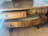 Antique Wooden Dresser with Mirror - Image 5