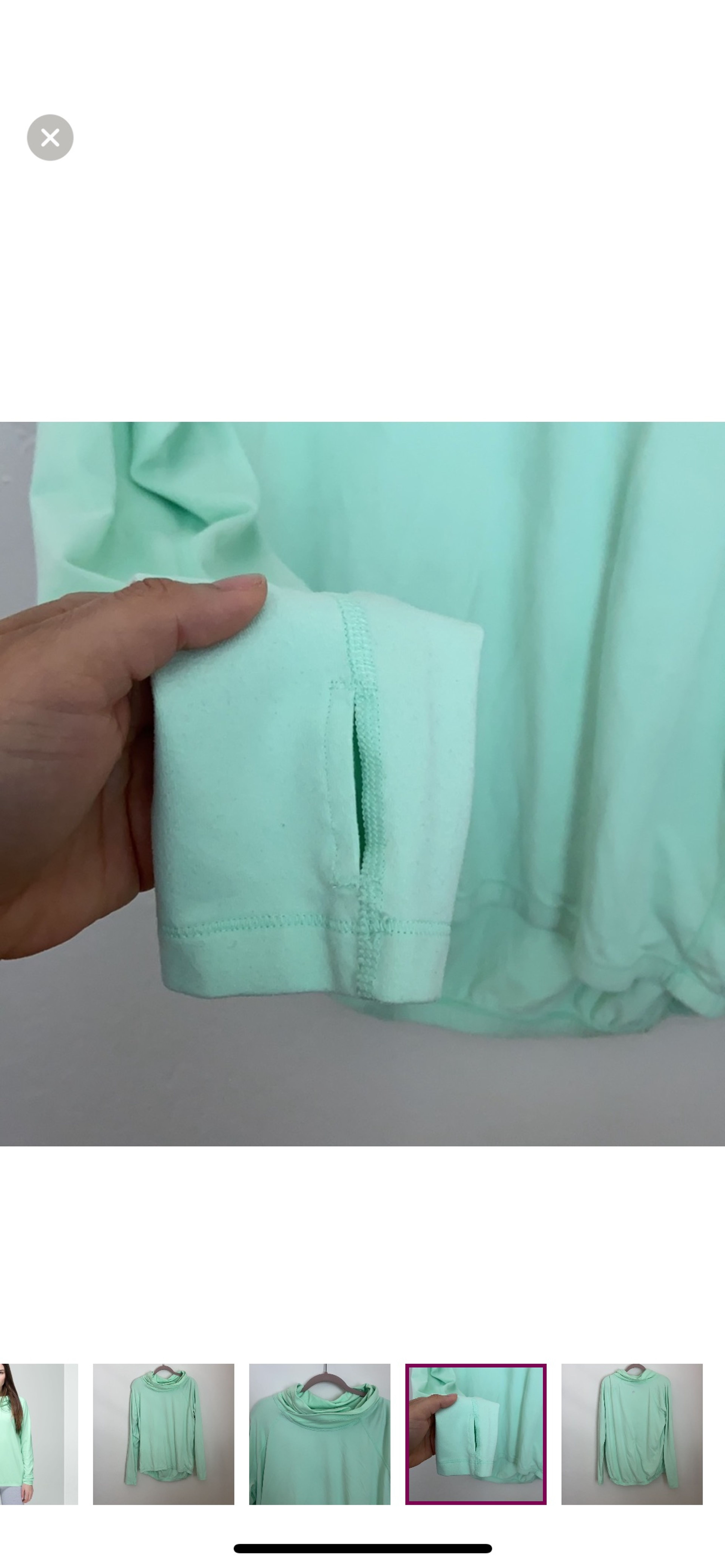 lululemon athletica Mint Green Cowl Neck Sweater - Image 5