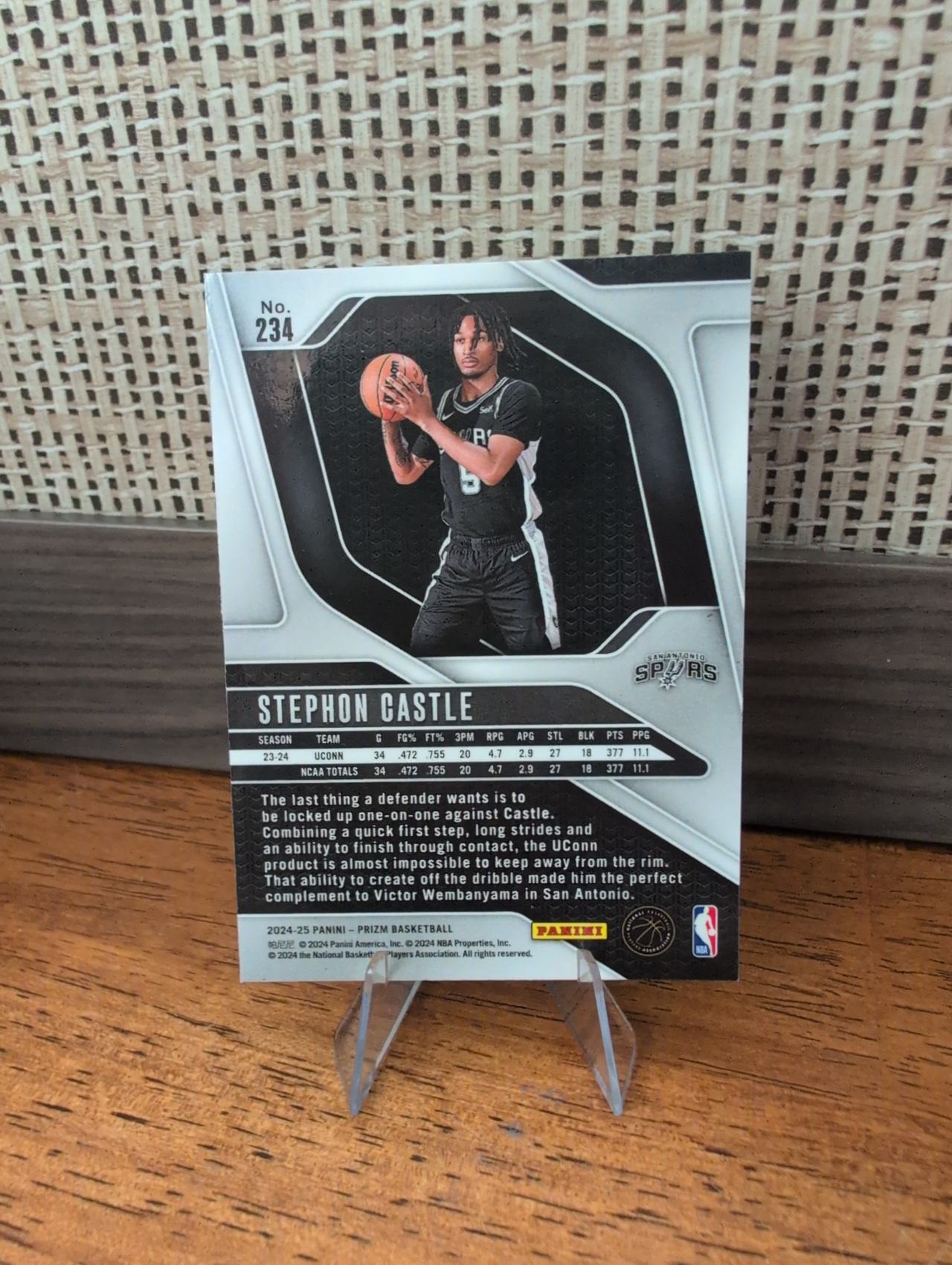 2024-25 Panini Prizm Draft Picks Stephon Castle Silver Prizm #2