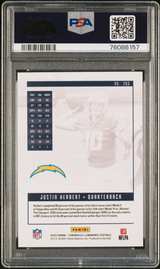 2020 Panini Chronicles Justin Herbert Luminance Teal #203 PSA 10 - Image 2