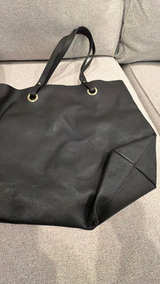 Ralph Lauren Fragrances Vintage Black Leather Tote Bag - Image 3