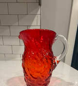 Kanawha Amberina Bark Glass Pitcher - Image 1