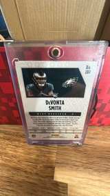 2021 Panini Phoenix DeVonta Smith Orange Prizm Rookie Card - Image 2